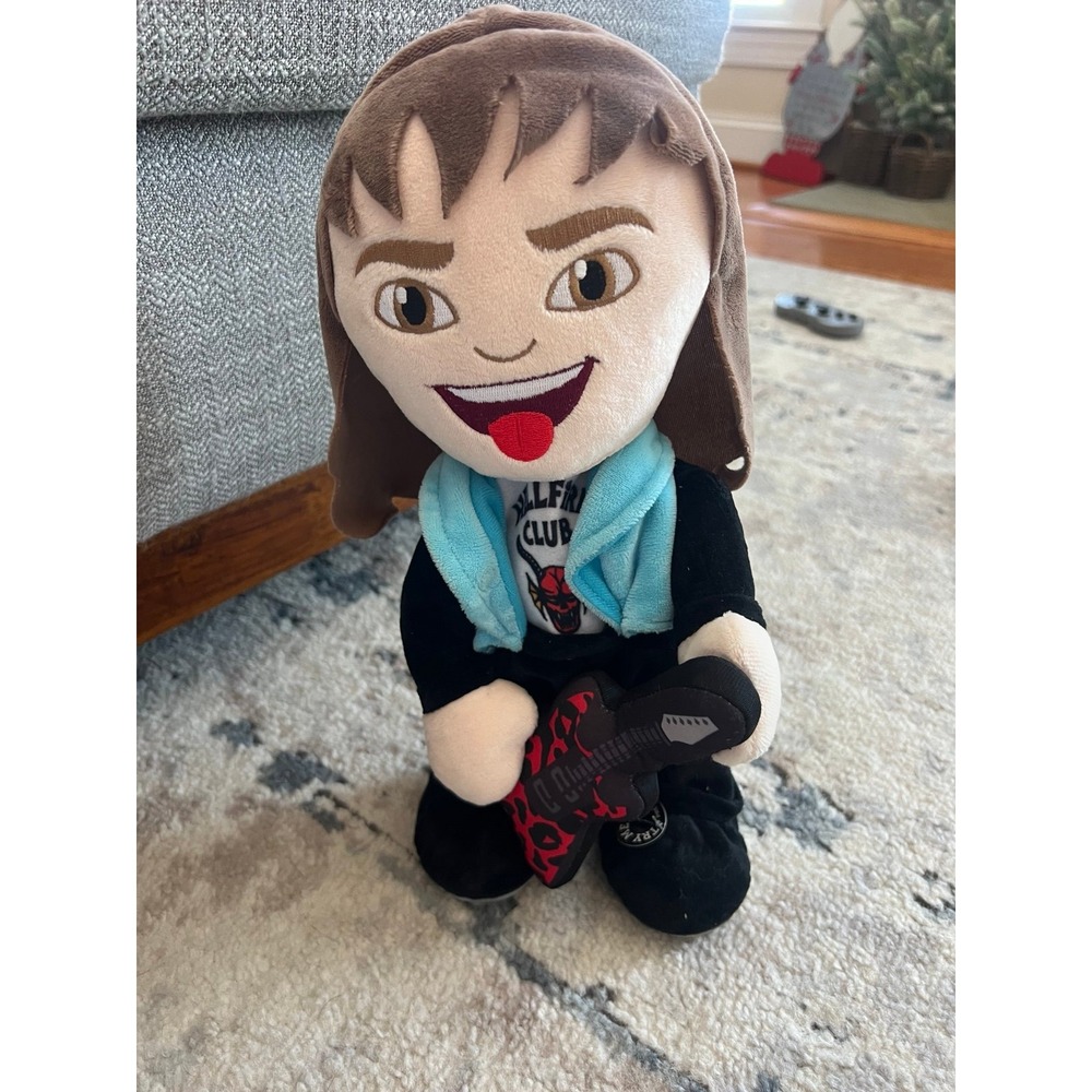 Netflix 12" Stranger Things Eddie Munson Animated Guitar Rocker Plush Tested